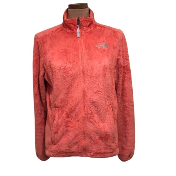 North Face Osito Plush Fleece Teddy Jacket Size Medium Orange - Picture 1 of 13